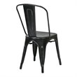 Scranton & Co Industrial Armless Metal Chair in Antique Black - 4 Pack