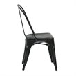 Scranton & Co Industrial Armless Metal Chair in Antique Black - 4 Pack