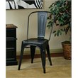 Scranton & Co Industrial Armless Metal Chair in Antique Black - 4 Pack