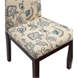 Scranton & Co Parsons Dining Chair in Sky Blue and Beige Print Fabric