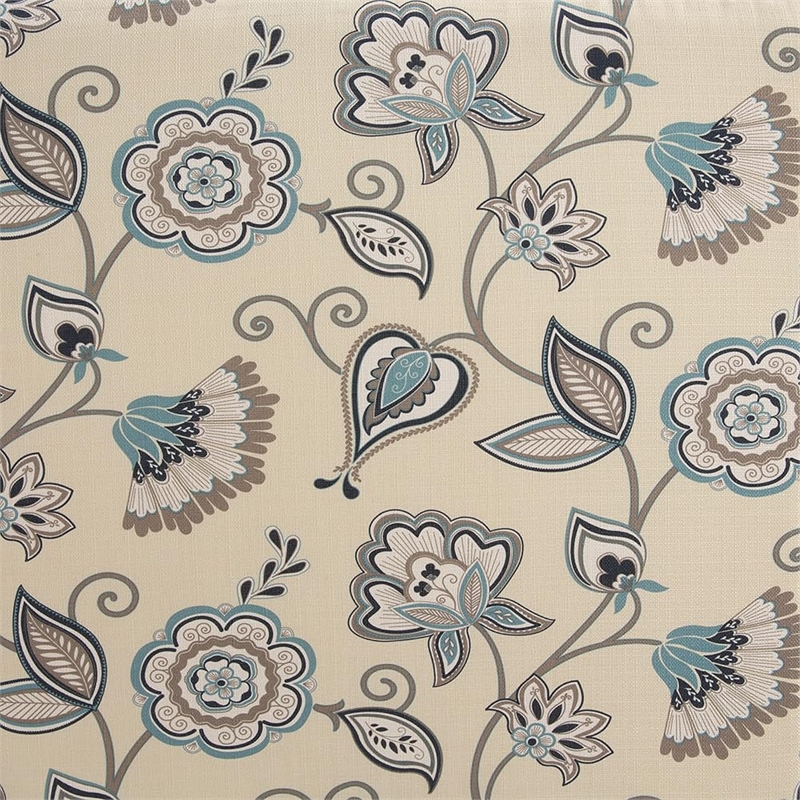 Scranton & Co Parsons Dining Chair in Sky Blue and Beige Print Fabric