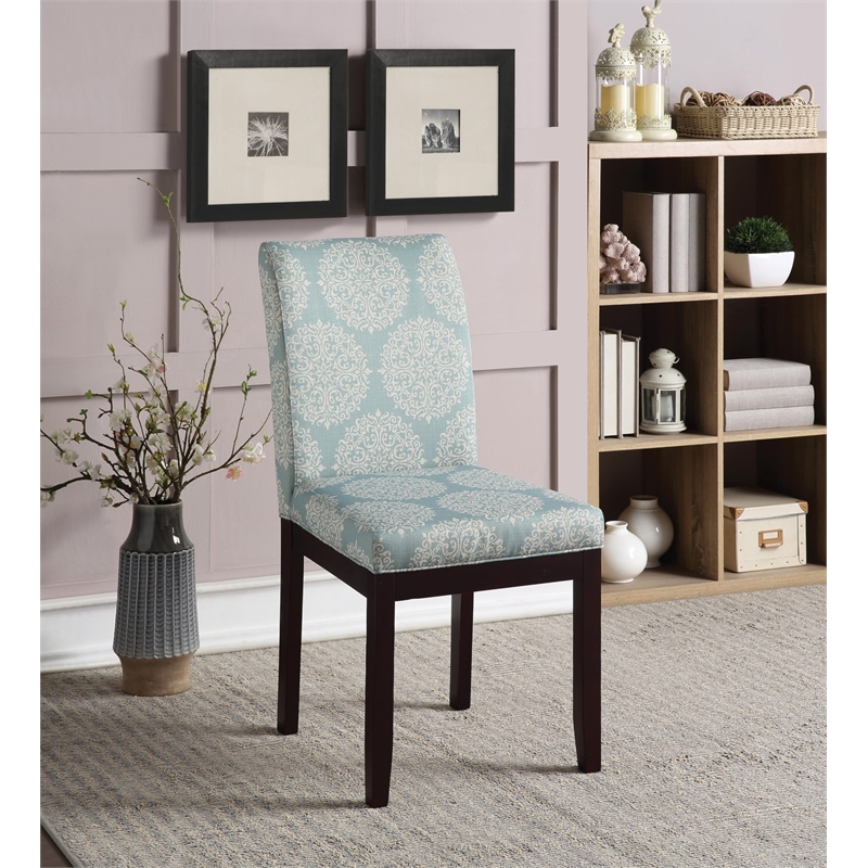 Scranton & Co Contemporary Parsons Dining Chair in Sky Blue Fabric