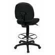 Scranton & Co Black Fabric Drafting Chair with Chrome Teardrop Footrest