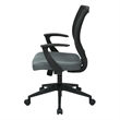 Scranton & Co Screen Back Task Chair with Arms in Gray Fabric