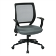 Scranton & Co Screen Back Task Chair with Arms in Gray Fabric