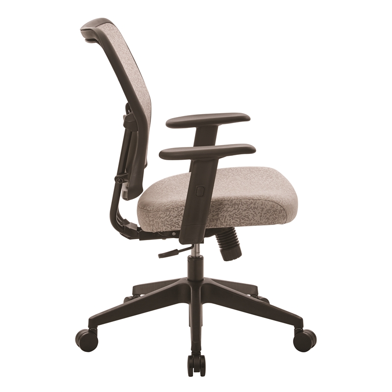 Scranton & Co Manager's Chair in Latte Fabric with Adjustable Arms