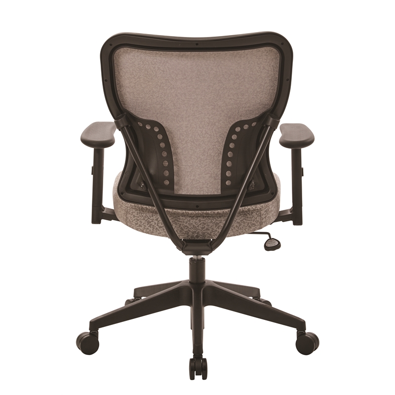 Scranton & Co Manager's Chair in Latte Fabric with Adjustable Arms