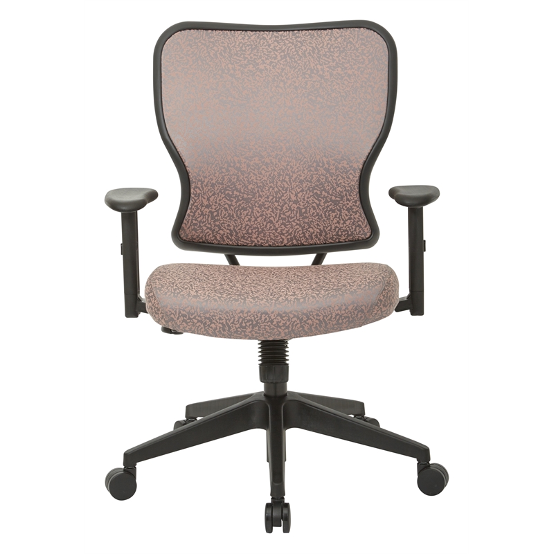 Scranton & Co Manager's Chair in Salmon Pink Fabric with Arms