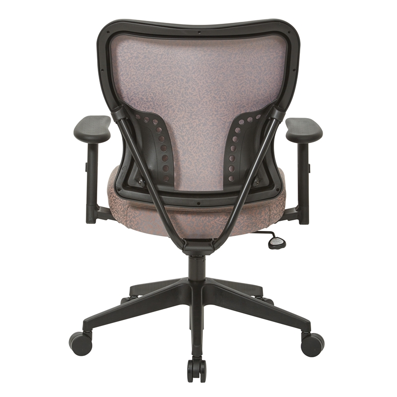 Scranton & Co Manager's Chair in Salmon Pink Fabric with Arms