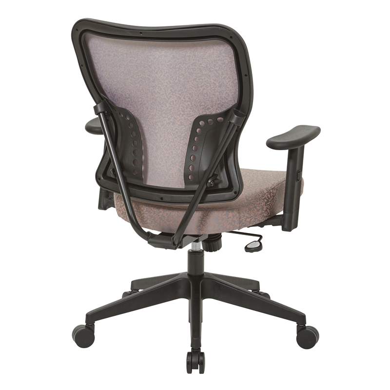 Scranton & Co Manager's Chair in Salmon Pink Fabric with Arms