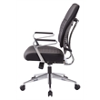Scranton & Co Black Bonded Leather Manager's Chair - Aluminum Arms