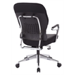 Scranton & Co Black Bonded Leather Manager's Chair - Aluminum Arms