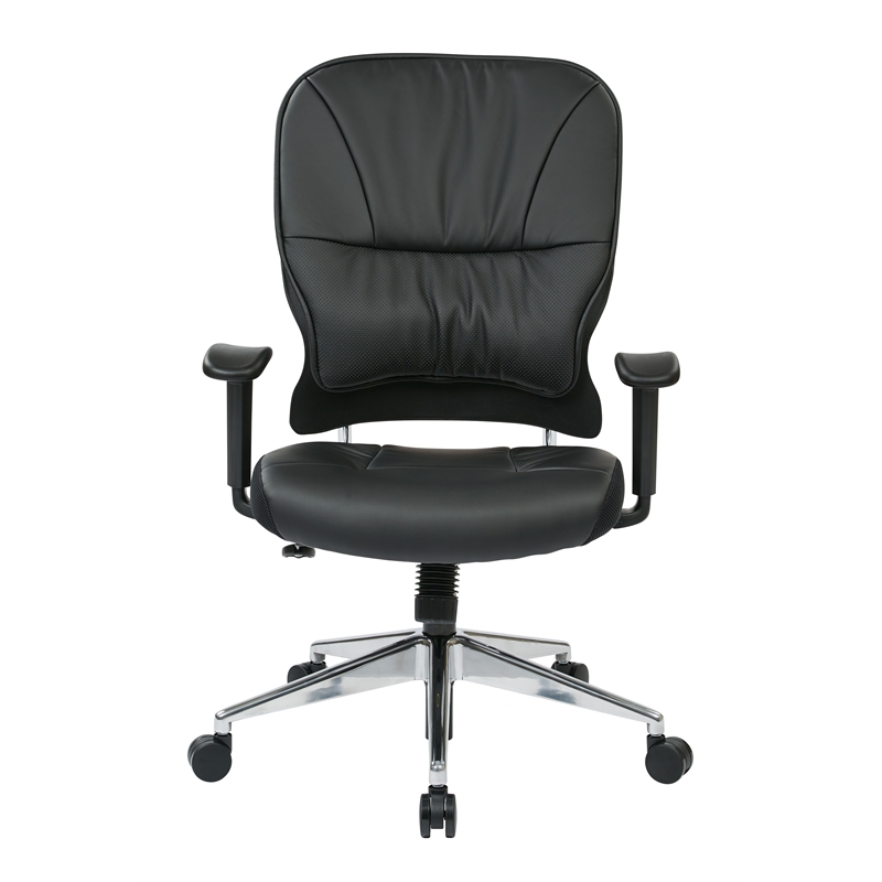 Scranton & Co Black Bonded Leather Manager's Chair - Synchro Tilt