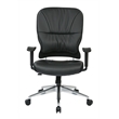 Scranton & Co Black Bonded Leather Manager's Chair - Synchro Tilt