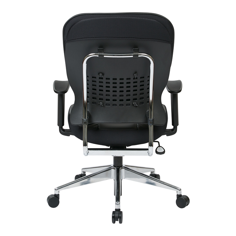Scranton & Co Black Bonded Leather Manager's Chair - Synchro Tilt