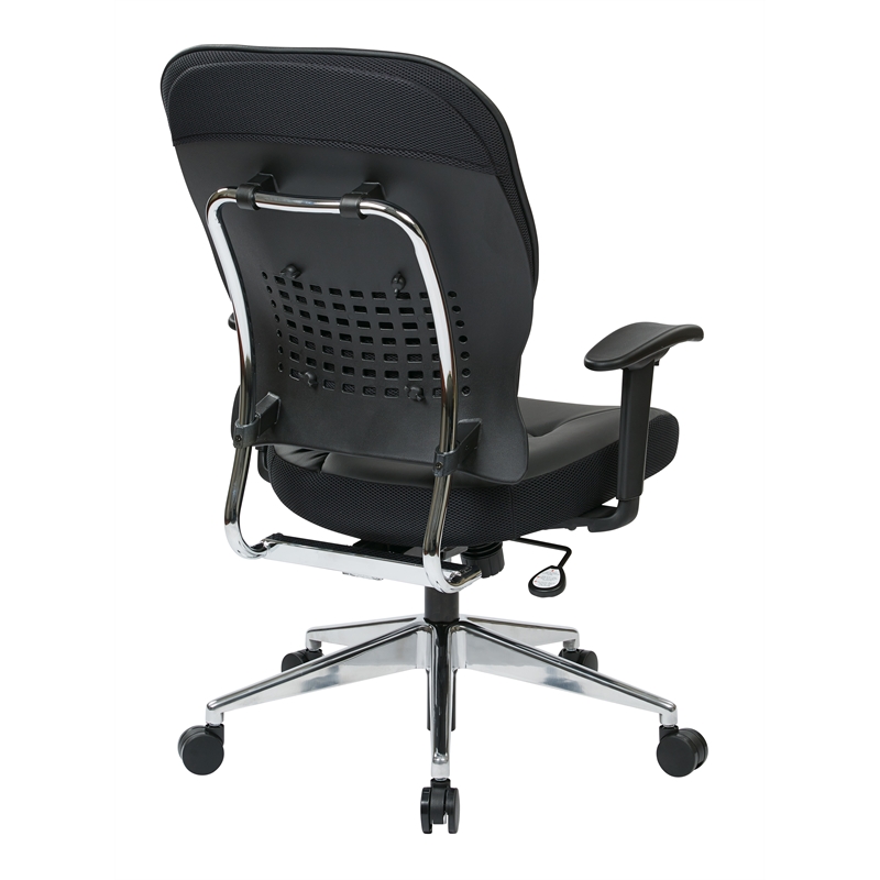 Scranton & Co Black Bonded Leather Manager's Chair - Synchro Tilt