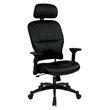 Scranton & Co Black Bonded Leather Manager's Chair with Headrest