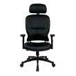 Scranton & Co Black Bonded Leather Manager's Chair with Headrest