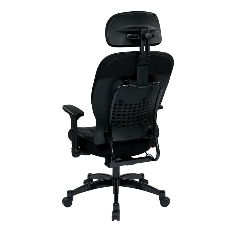Scranton & Co Black Bonded Leather Manager's Chair with Headrest