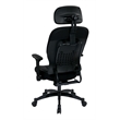 Scranton & Co Black Bonded Leather Manager's Chair with Headrest