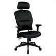 Scranton & Co Black Bonded Leather Manager's Chair with Headrest