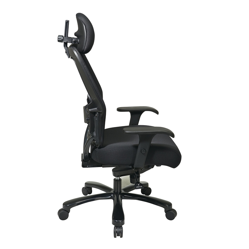 Scranton & Co Big and Tall Mesh Chair with Adjustable Headrest