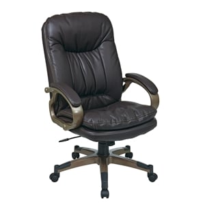 Scranton & Co Executive Bonded Leather Office Chair in Espresso