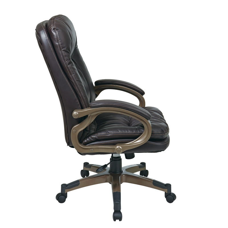 Scranton & Co Executive Bonded Leather Office Chair in Espresso