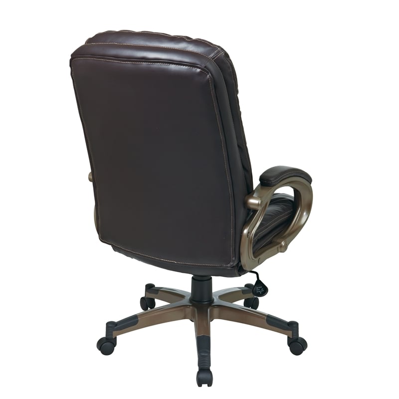 Scranton & Co Executive Bonded Leather Office Chair in Espresso