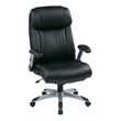 Scranton & Co Executive Leather Office Chair in Silver and Black