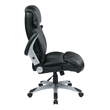 Scranton & Co Executive Leather Office Chair in Silver and Black