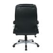 Scranton & Co Executive Leather Office Chair in Silver and Black