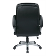 Scranton & Co Executive Leather Office Chair in Silver and Black