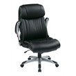 Scranton & Co Executive Leather Office Chair in Silver and Black