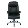 Scranton & Co Executive Leather Office Chair in Silver and Black