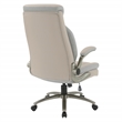 Scranton & Co Big & Tall Leather Chair in Taupe - 400 lb Capacity