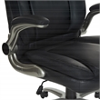 Scranton & Co Big & Tall Leather Chair in Black - 400 lb Capacity