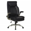 Scranton & Co Big & Tall Leather Chair in Black - 400 lb Capacity
