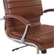 Scranton & Co High-Back Manager's Chair in Saddle Brown Faux Leather