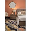 Scranton & Co Queen Headboard and Footboard in Oak Laminate - Black