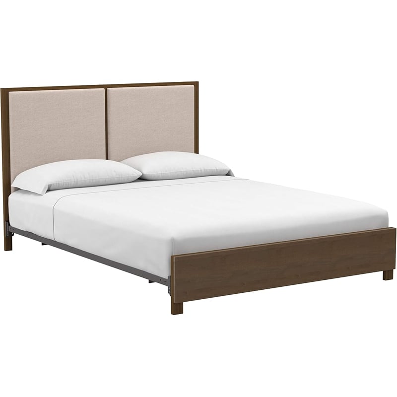 Scranton & Co Queen Headboard and Footboard in Oak Laminate - Black