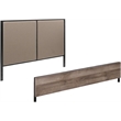 Scranton & Co Queen Headboard and Footboard in Oak Laminate - Black