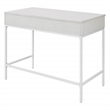 Scranton & Co Sit-to-Stand Adjustable Desk in White Oak - Steel Frame