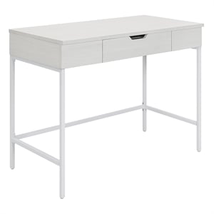 Scranton & Co Sit-to-Stand Adjustable Desk in White Oak - Steel Frame