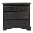 Scranton & Co Farmhouse 3-Drawer Chest in Rustic Black Finish