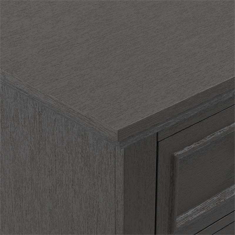 Scranton & Co Farmhouse 3-Drawer Chest in Rustic Black Finish
