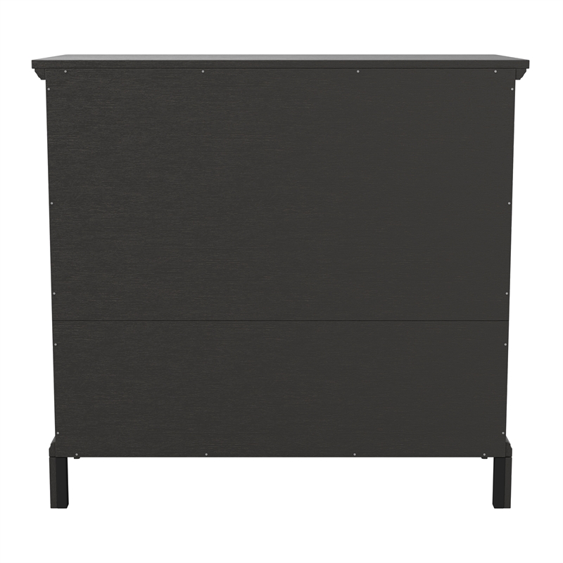 Scranton & Co Farmhouse 3-Drawer Chest in Rustic Black Finish