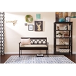 Scranton & Co Storage Bench in Antique Black with Beige Cushion