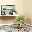 Scranton & Co Glam Office Chair in Garden Green - Rose Gold Base