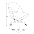 Scranton & Co Glam Office Chair in Garden Green - Rose Gold Base
